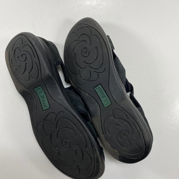 L L Bean Women's Black Suede Comfort Walking Shoes Career Casual Closed Toe 9 - Picture 7 of 8